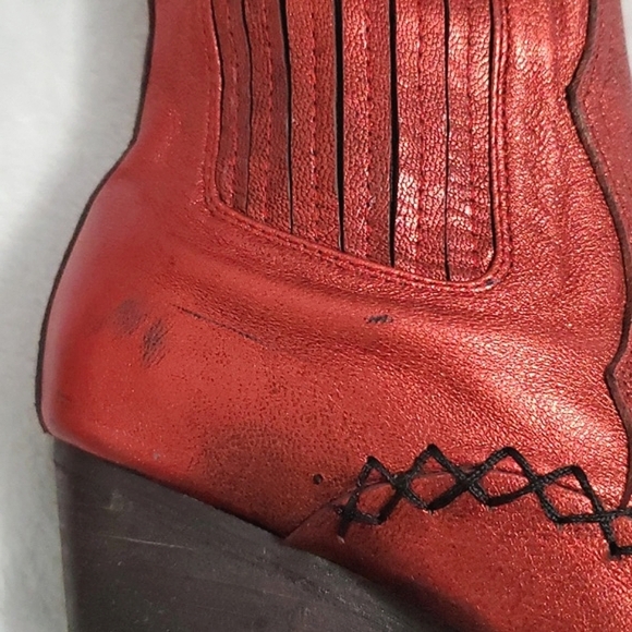 Jeffrey Campbell Metallic Western Ankle Boots Size 7 - Picture 13 of 16